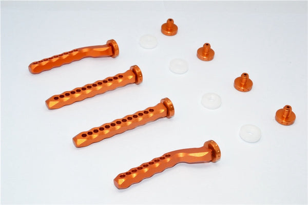 Traxxas Craniac Aluminum Front & Rear Magnet Body Post - 4Pcs Set Orange