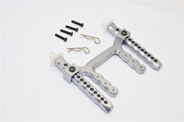 Traxxas Craniac Aluminum Rear Body Post Mount With Delrin Post - 1 Set Gray Silver
