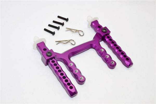 Traxxas Craniac Aluminum Rear Body Post Mount With Delrin Post - 1 Set Purple