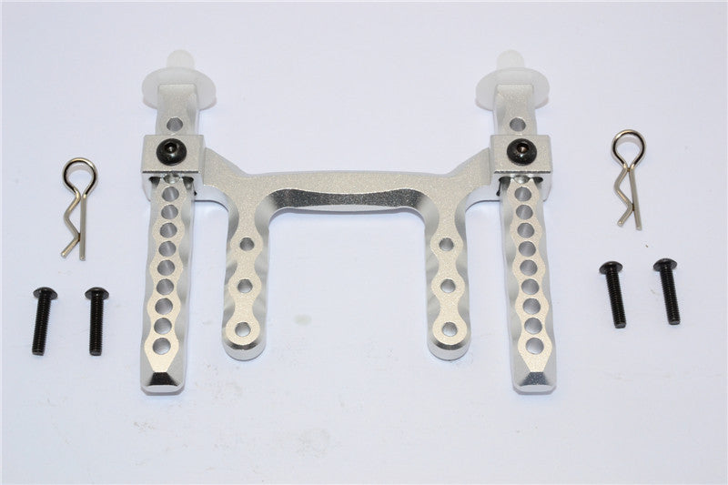 Traxxas Craniac Aluminum Rear Body Post Mount With Delrin Post - 1 Set Silver