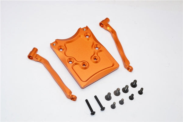 Traxxas Craniac Aluminum Rear Skid Plate - 3Pcs Set Orange