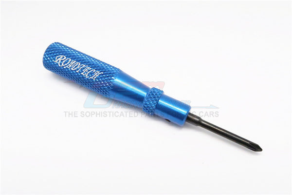 Aluminum Cross Screw Driver With 3.0mm Steel Pin - 1Pc Blue
