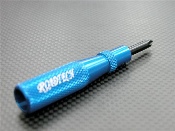 Aluminum Cross Screw Driver With 5.0mm Steel Pin - 1Pc Blue