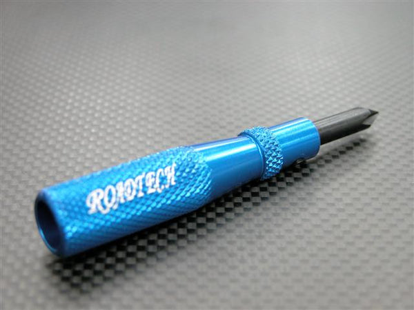 Aluminum Cross Screw Driver With 6.0mm Steel Pin - 1Pc Blue