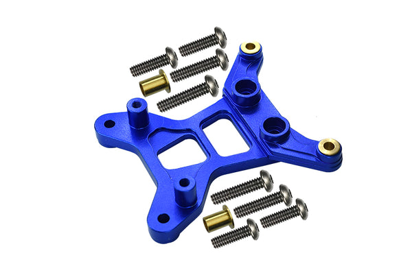 Tamiya DF-01 Aluminum Rear Shock Tower - 1Pc Set Blue