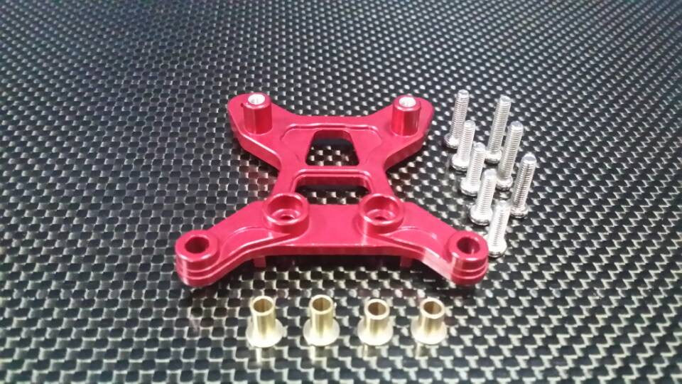 Tamiya DF-01 Aluminum Rear Shock Tower - 1Pc Set Red