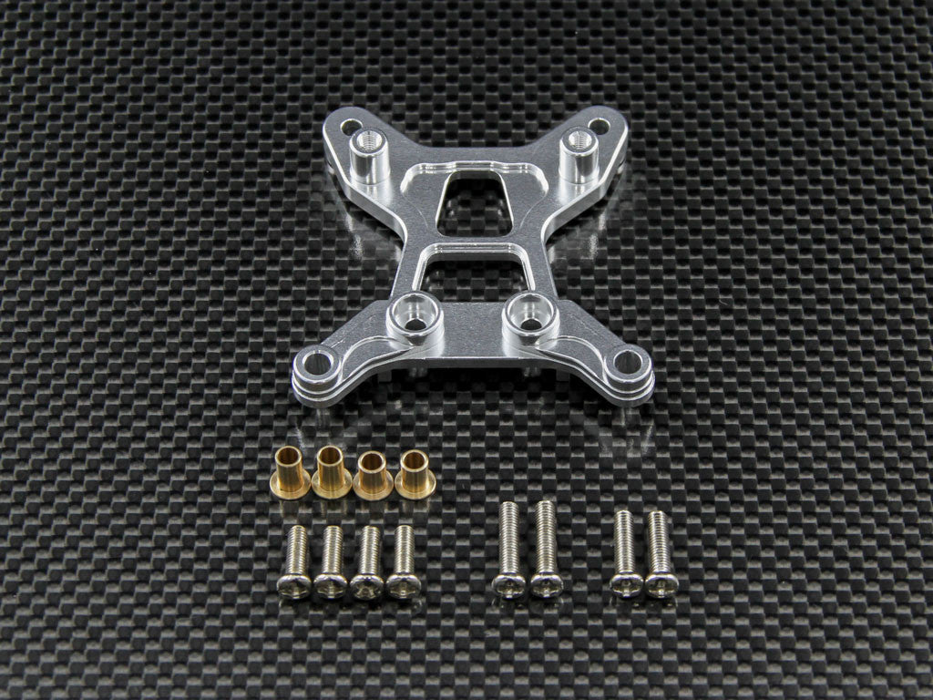 Tamiya DF-01 Aluminum Rear Shock Tower - 1Pc Set Silver