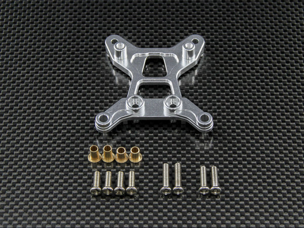 Tamiya DF-01 Aluminum Rear Shock Tower - 1Pc Set Silver