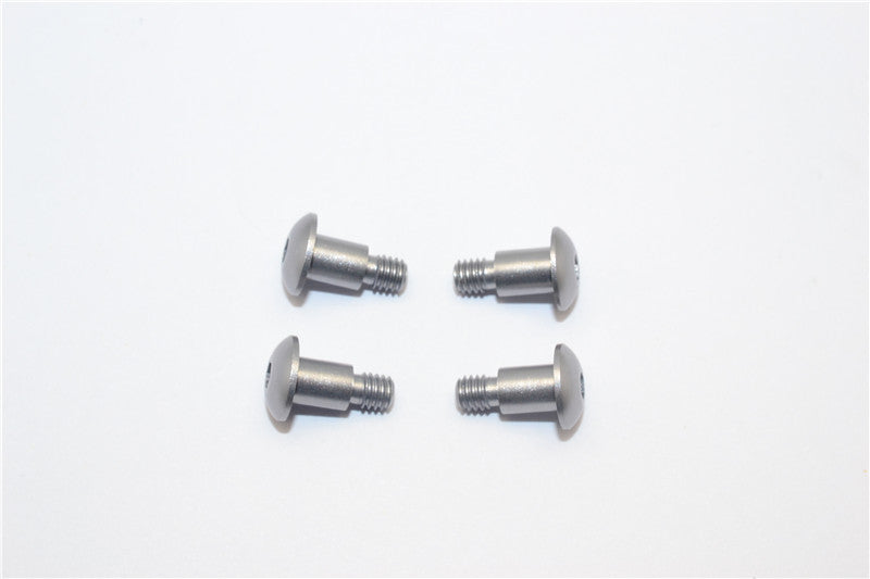 Tamiya DF-02 Aluminum King Pin Screws - 4Pcs Set Gray Silver