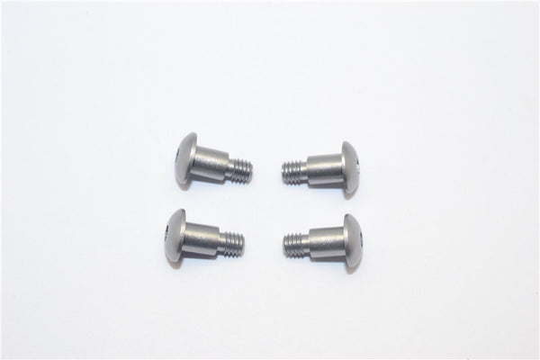 Tamiya DF-02 Aluminum King Pin Screws - 4Pcs Set Gray Silver