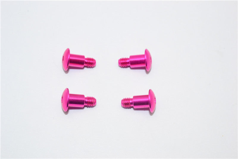 Tamiya DF-02 Aluminum King Pin Screws - 4Pcs Set Pink