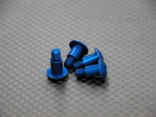 Tamiya DF-02 Aluminum King Pin Screws - 4 Pcs Set Blue