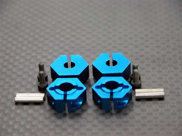 Tamiya DF-02 Aluminum Drive Adaptor - 4 Pcs Set Blue