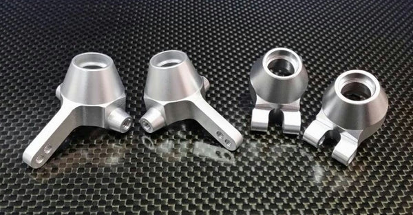Tamiya DF-02 Aluminum Front+Rear Knuckle Arm - 2 Prs Set Silver