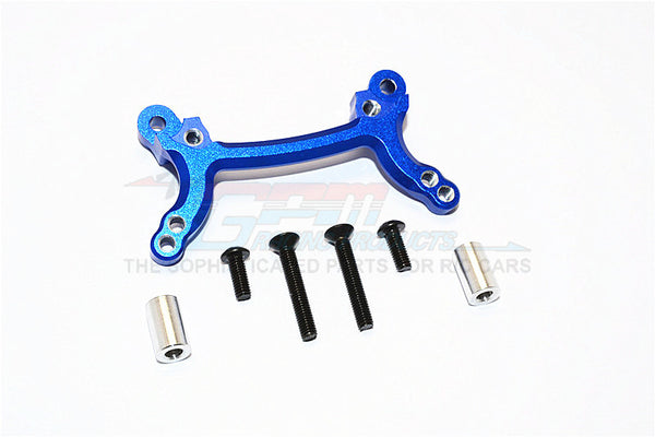 Tamiya DF-02 Aluminum Front Shock Tower With Aluminum Collars & Screws - 1Pc Set Blue