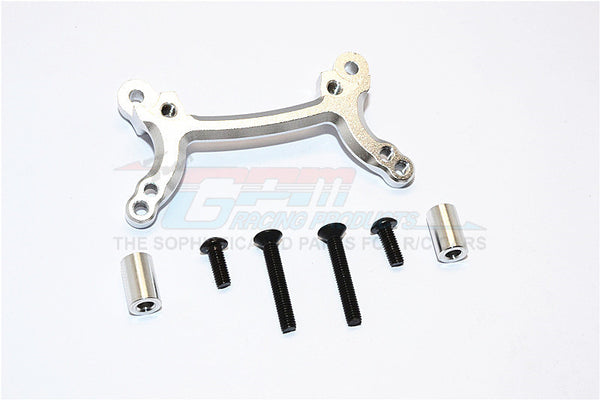Tamiya DF-02 Aluminum Front Shock Tower With Aluminum Collars & Screws - 1Pc Set Silver