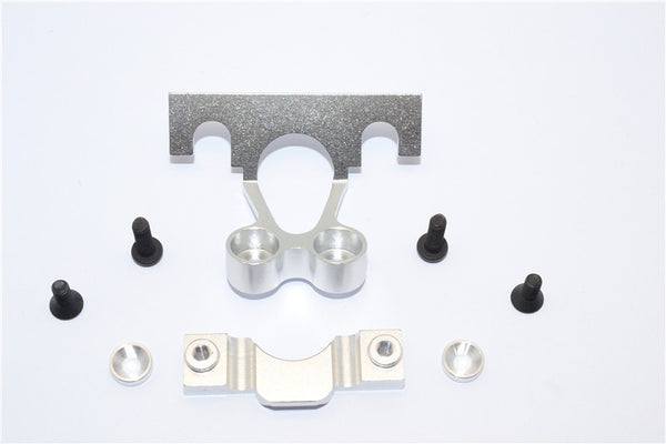 Tamiya DF-02 Aluminum Rear Wing Mount With Screws & Washers - 2Pcs Set Silver