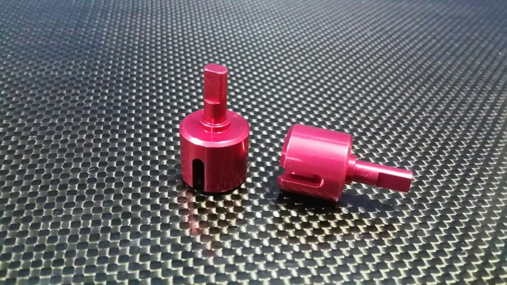 Tamiya DF-02 Aluminum Gear Box Differential Joint - 1 Pr Red