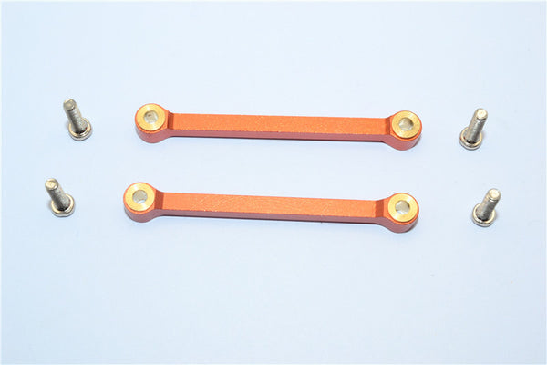 Tamiya DF-02 Aluminum Front Upper Arm (Tie Rod Design) With Screws & Bronze Collars - 1Pr Set Orange