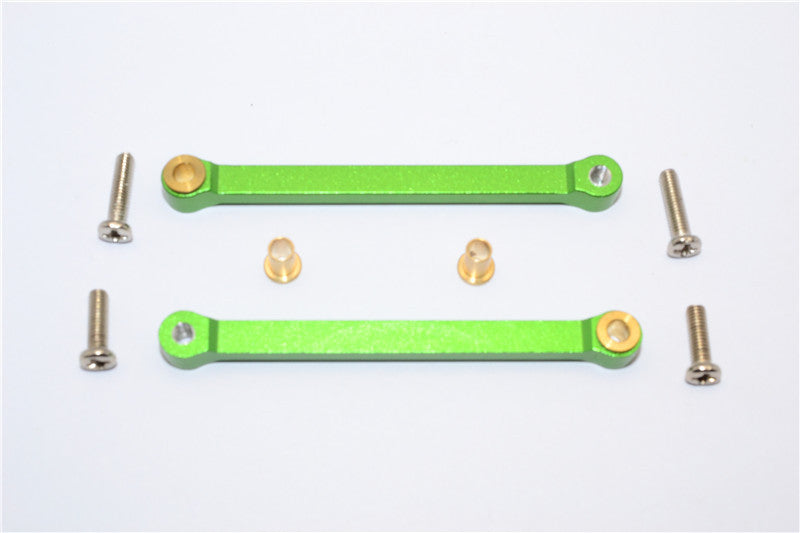 Tamiya DF-02 Aluminum Rear Upper Arm (Tie Rod Design) With Bronze Collars - 1Pr Set Green