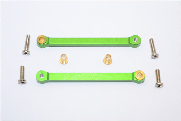Tamiya DF-02 Aluminum Rear Upper Arm (Tie Rod Design) With Bronze Collars - 1Pr Set Green