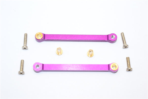 Tamiya DF-02 Aluminum Rear Upper Arm (Tie Rod Design) With Bronze Collars - 1Pr Set Purple