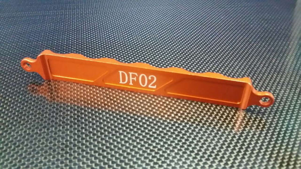 Tamiya DF-02 Aluminum Battery Holder With Heat Sink - 1Pc Orange