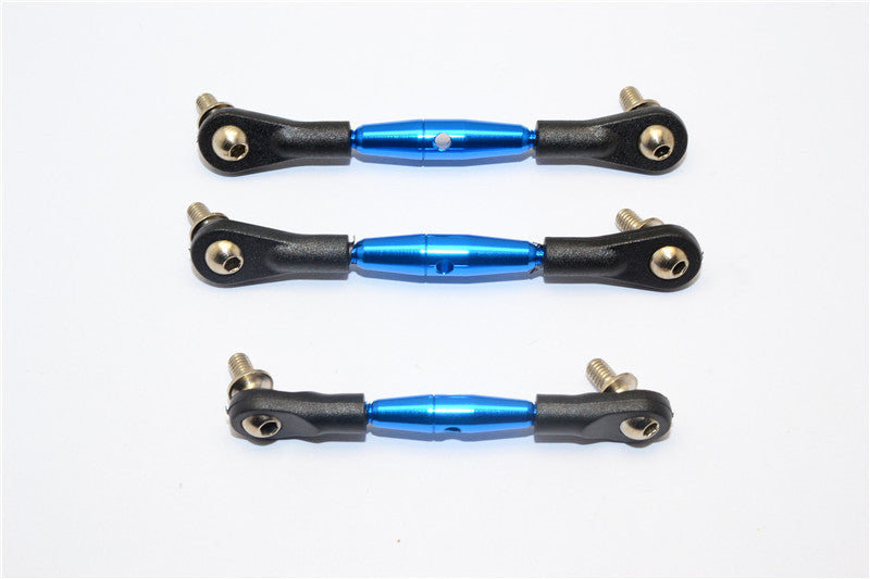 Tamiya DF-02 Aluminum Completed Tie Rod With 5.8mm Balls - 3Pcs Set Blue