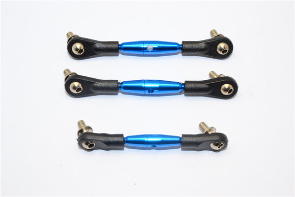 Tamiya DF-02 Aluminum Completed Tie Rod With 5.8mm Balls - 3Pcs Set Blue