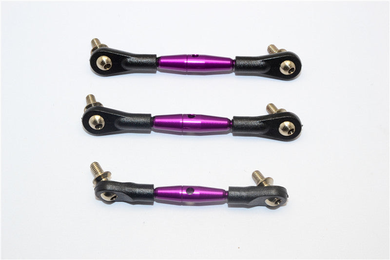 Tamiya DF-02 Aluminum Completed Tie Rod With 5.8mm Balls - 3Pcs Set Purple