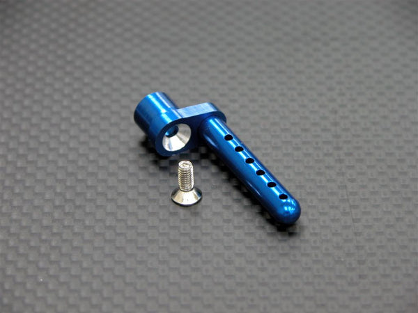 Tamiya DF-02 Aluminum Front Body Post With Screw - 1Pc Set Blue