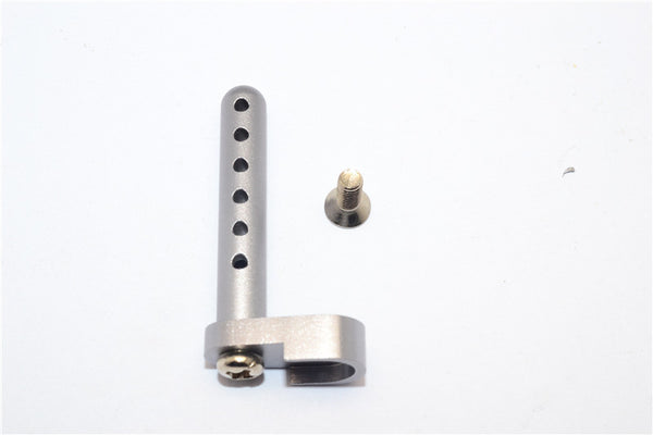 Tamiya DF-02 Aluminum Rear Body Post With Screw - 1Pc Set Gray Silver