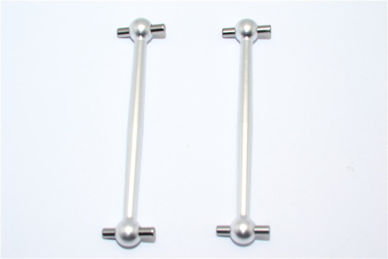 Tamiya DF-02 Aluminum Front/Rear Dog Bone (64mm) - 1Pr Silver