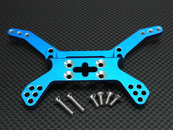 Tamiya DF-03 Aluminum Rear Shock Tower - 1Pc Blue