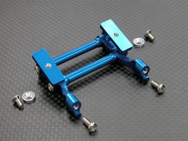 Tamiya DF-03 Aluminum Rear Wing Mount With Screws & Shims - 1 Set blue