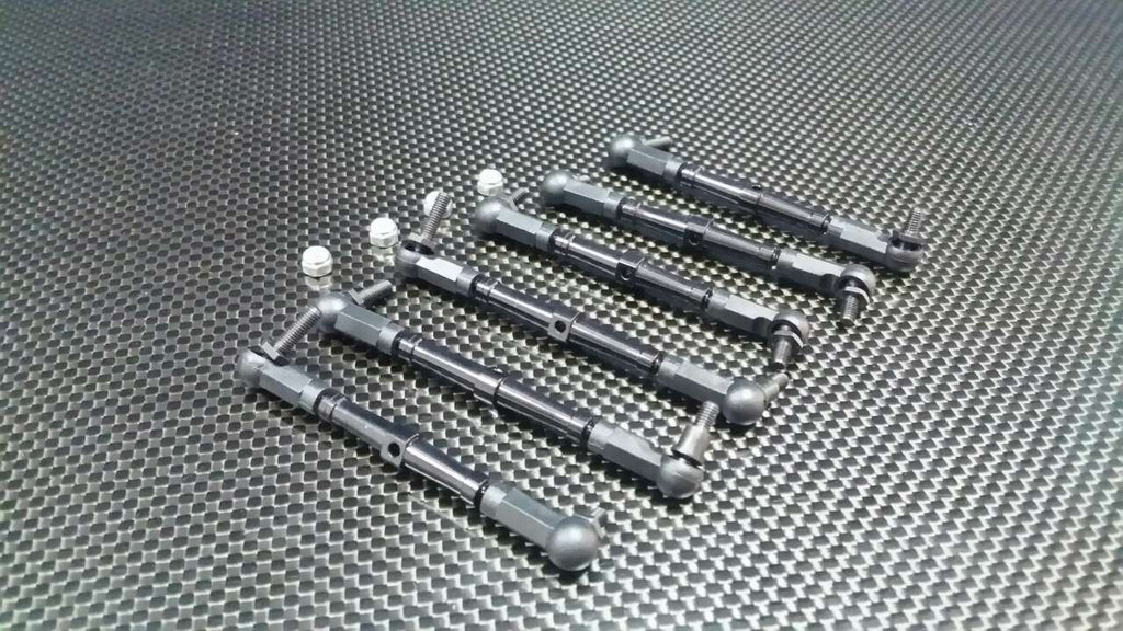 Tamiya DF-03 Aluminum Completed Tie Rod With Ball Screws & Lock Nuts - 3Prs Set Black