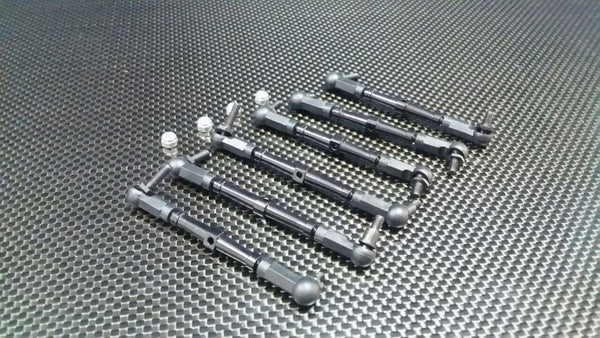 Tamiya DF-03 Aluminum Completed Tie Rod With Ball Screws & Lock Nuts - 3Prs Set Black