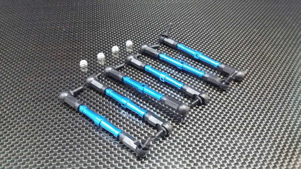 Tamiya DF-03 Aluminum Completed Tie Rod With Ball Screws & Lock Nuts - 3 Prs Set Blue