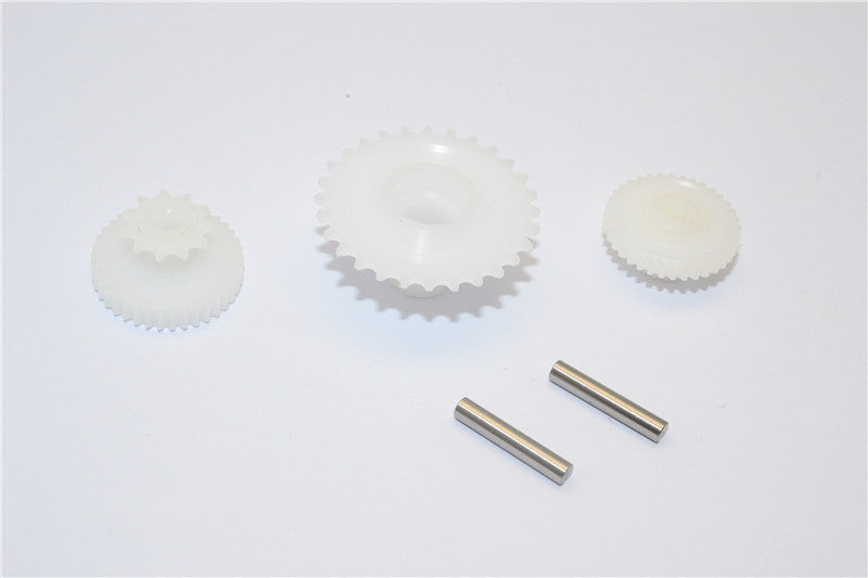 Kyosho Motorcycle NSR500 Delrin Wheel Gear Assembly (52T+53T+55T) - 3Pcs Set White