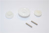 Kyosho Motorcycle NSR500 Delrin Wheel Gear Assembly (52T+53T+55T) - 3Pcs Set White