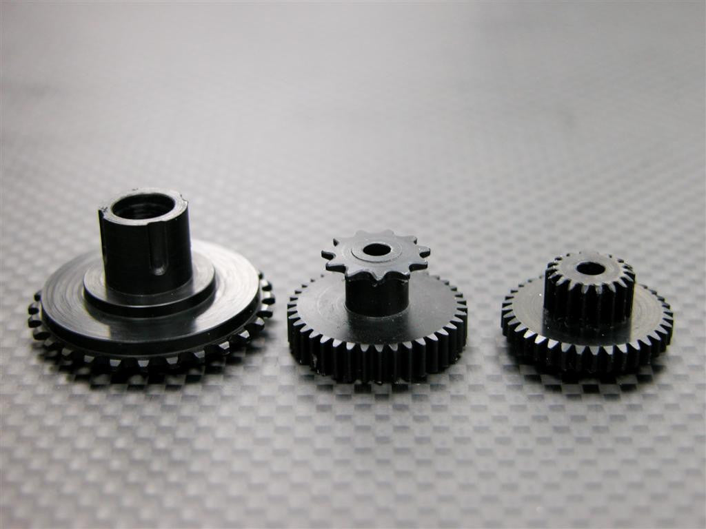 Kyosho Motorcycle NSR500 Delrin Wheel Gear Assembly (52T+53T+55T) - 3 Pcs Set Black