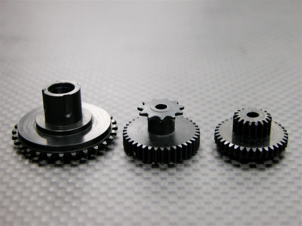 Kyosho Motorcycle NSR500 Delrin Wheel Gear Assembly (52T+53T+55T) - 3 Pcs Set Black