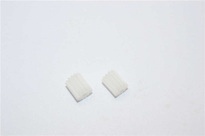 Kyosho Motorcycle NSR500 Delrin Motor Gear (13T, 14T) - 2Pcs Set (Suitable For Team Losi Mini-T) White