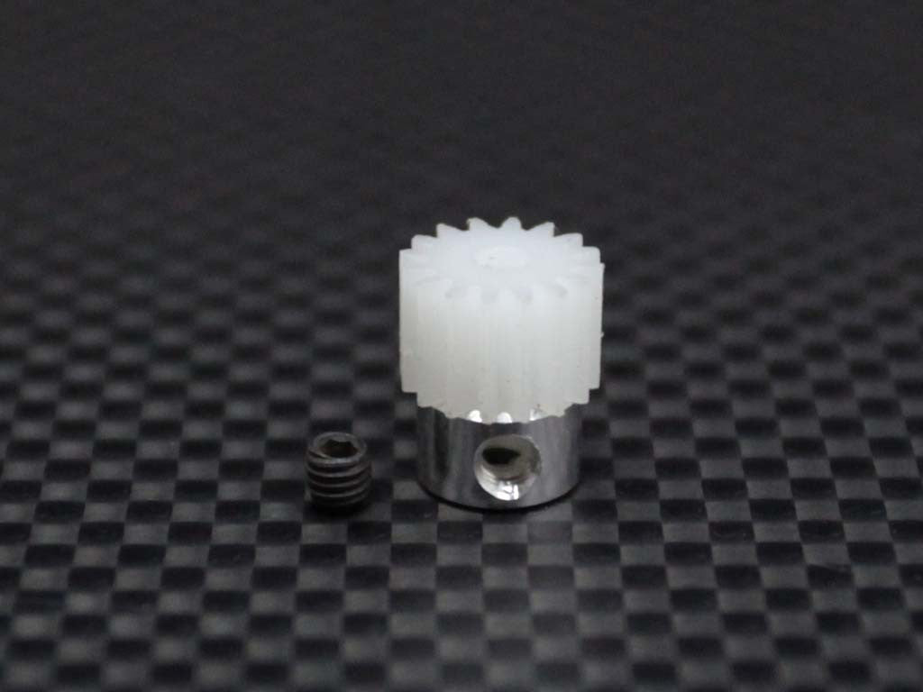 Kyosho Mini Inferno Delrin Motor Gear (16T) - 1Pc Set Silver