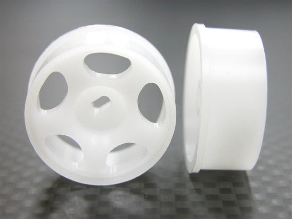 Kyosho Mini-Z AWD Delrin Front/Rear Ridge Rims (5P, 2.5mm Offset, Width 8.5mm) - 1Pr White