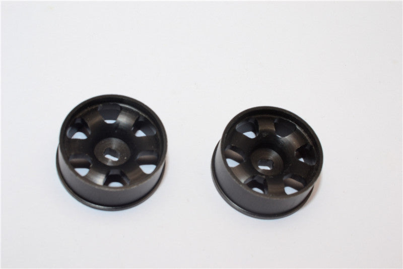 Kyosho Mini-Z AWD Delrin Front/Rear Ridge Rims (6P, 3.5mm Off Set, Width 8.5mm) - 1Pr Black