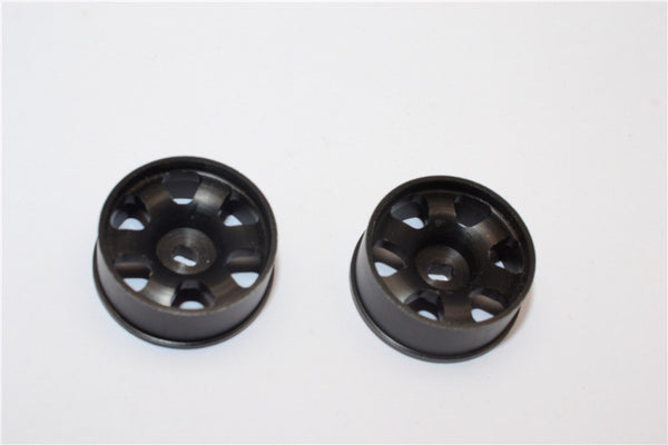 Kyosho Mini-Z AWD Delrin Front/Rear Ridge Rims (6P, 3.5mm Off Set, Width 8.5mm) - 1Pr Black