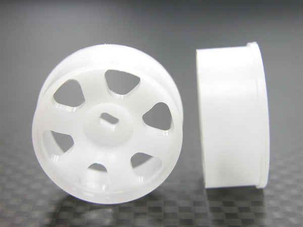 Kyosho Mini-Z AWD Delrin Front/Rear Ridge Rims (6P, 3.5mm Off Set, Width 8.5mm) - 1Pr White