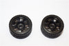 Kyosho Mini-Z AWD Delrin Rear Wide Ridge Rims (6P, 1.0mm Off Set, Width 11mm) With Tires - 1Pr Set Black