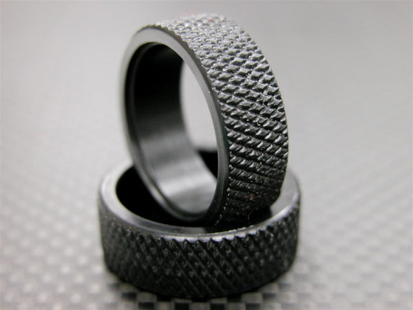 Kyosho Mini-Z AWD Delrin Front Rims Cover (Drift Kind) - 1Pr Black